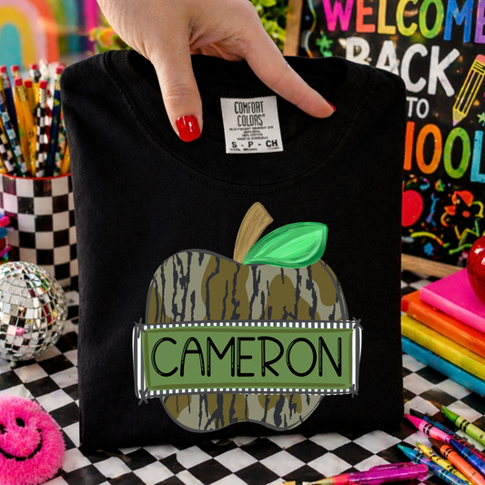 CUSTOM APPLE CAMO NAME PLATE   | DTF TRANSFER