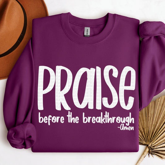 Praise in White   | DTF TRANSFER { sdd }