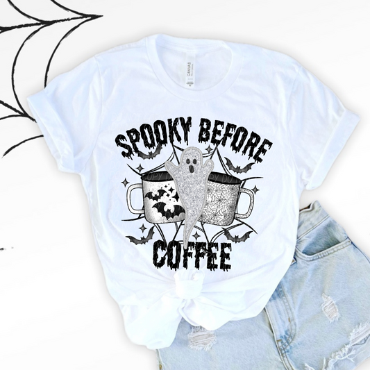 SPOOKY BEFORE COFFEE  | DTF TRANSFER |