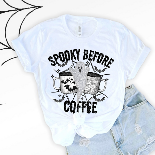 SPOOKY BEFORE COFFEE  | DTF TRANSFER |