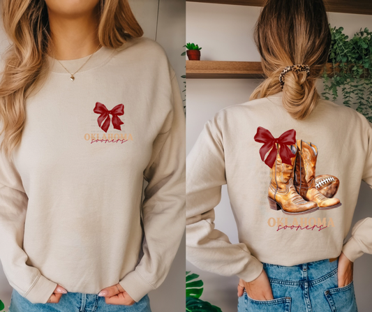 OKLAHOMA SOONERS  | FRONT & BACK PRINT | DTF TRANSFER