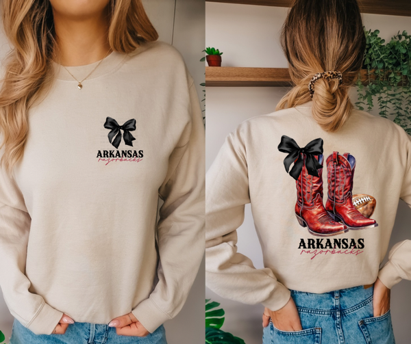 Arkansas Razorbacks | FRONT & BACK PRINT | DTF TRANSFER