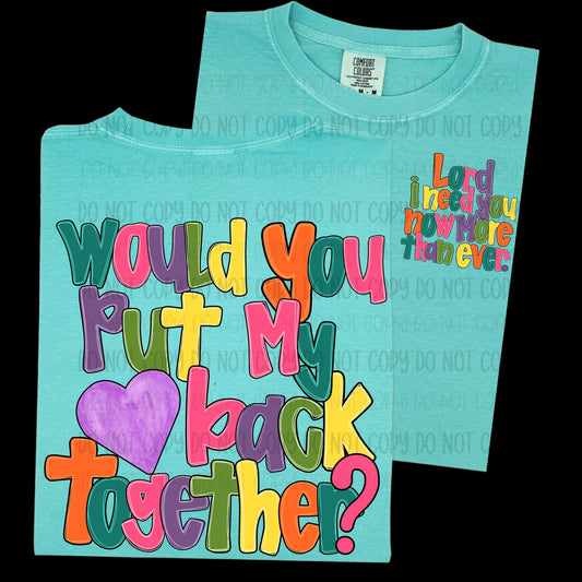 I need you FRONT and BACK SET-DTF TRANSFER