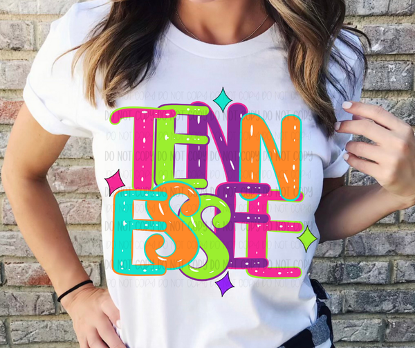 Tennessee - Neon State- DTF Transfer