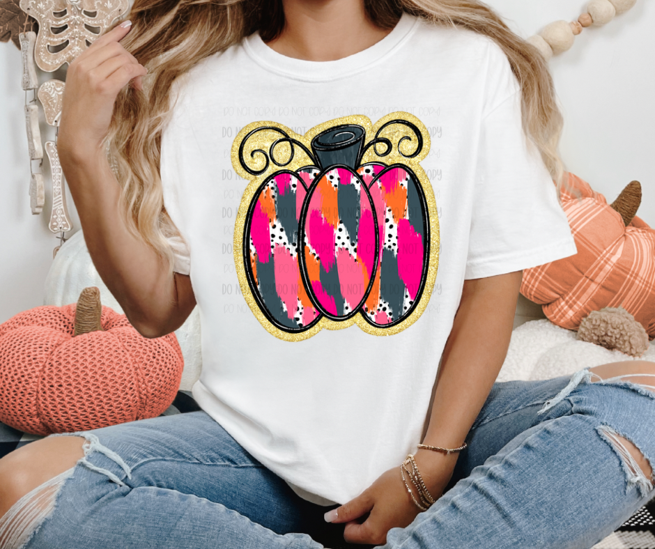 Pumpkin * Paint Strokes  | DTF TRANSFER |