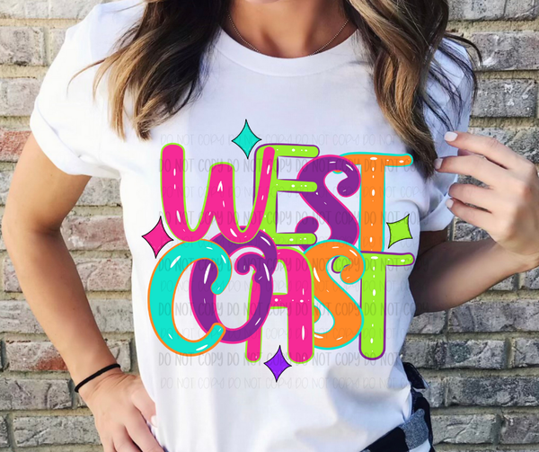 West Coast - Neon State- DTF Transfer
