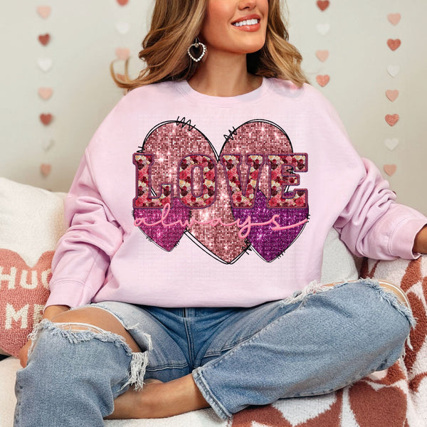 Love Always Faux Embroidery DTF Transfer