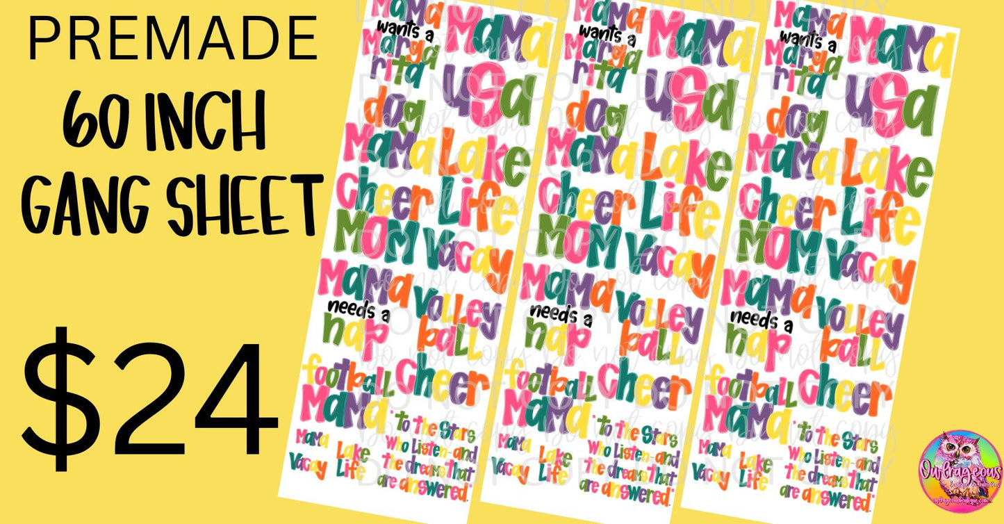 COLOR BLOCK PREMADE GANG - 22X60