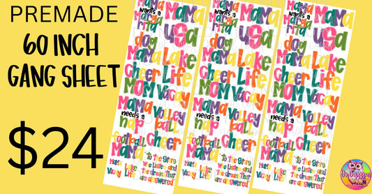 COLOR BLOCK PREMADE GANG - 22X60