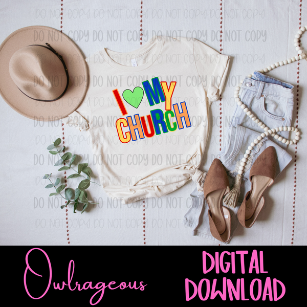 I LOVE MY CHURCH | PRIMARY | DIGITAL DOWNLOAD
