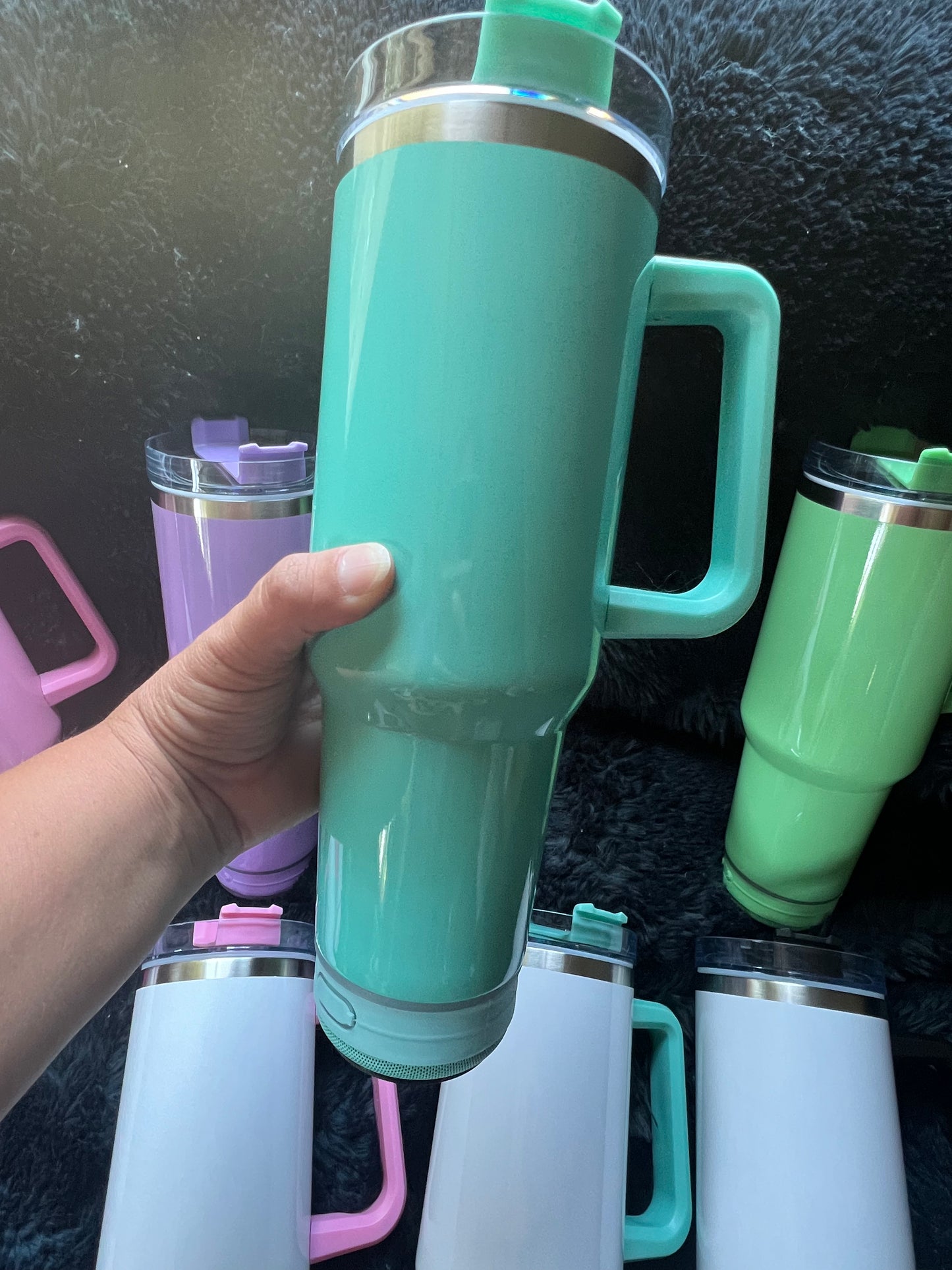 IN STOCK Bluetooth Speaker Sublimation 40 oz Tumbler - Tumbler with Handle  - WHOLESALE