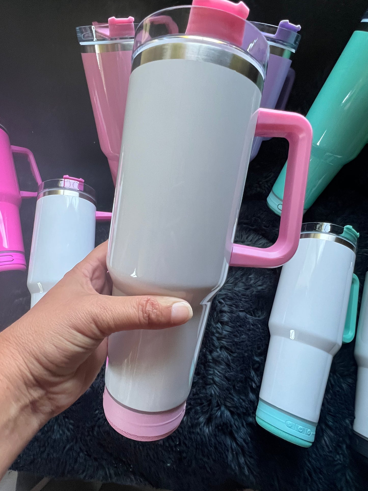 IN STOCK Bluetooth Speaker Sublimation 40 oz Tumbler - Tumbler with Handle  - WHOLESALE