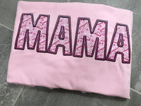 Custom name pink Barb Faux Embroidery DTF Transfer