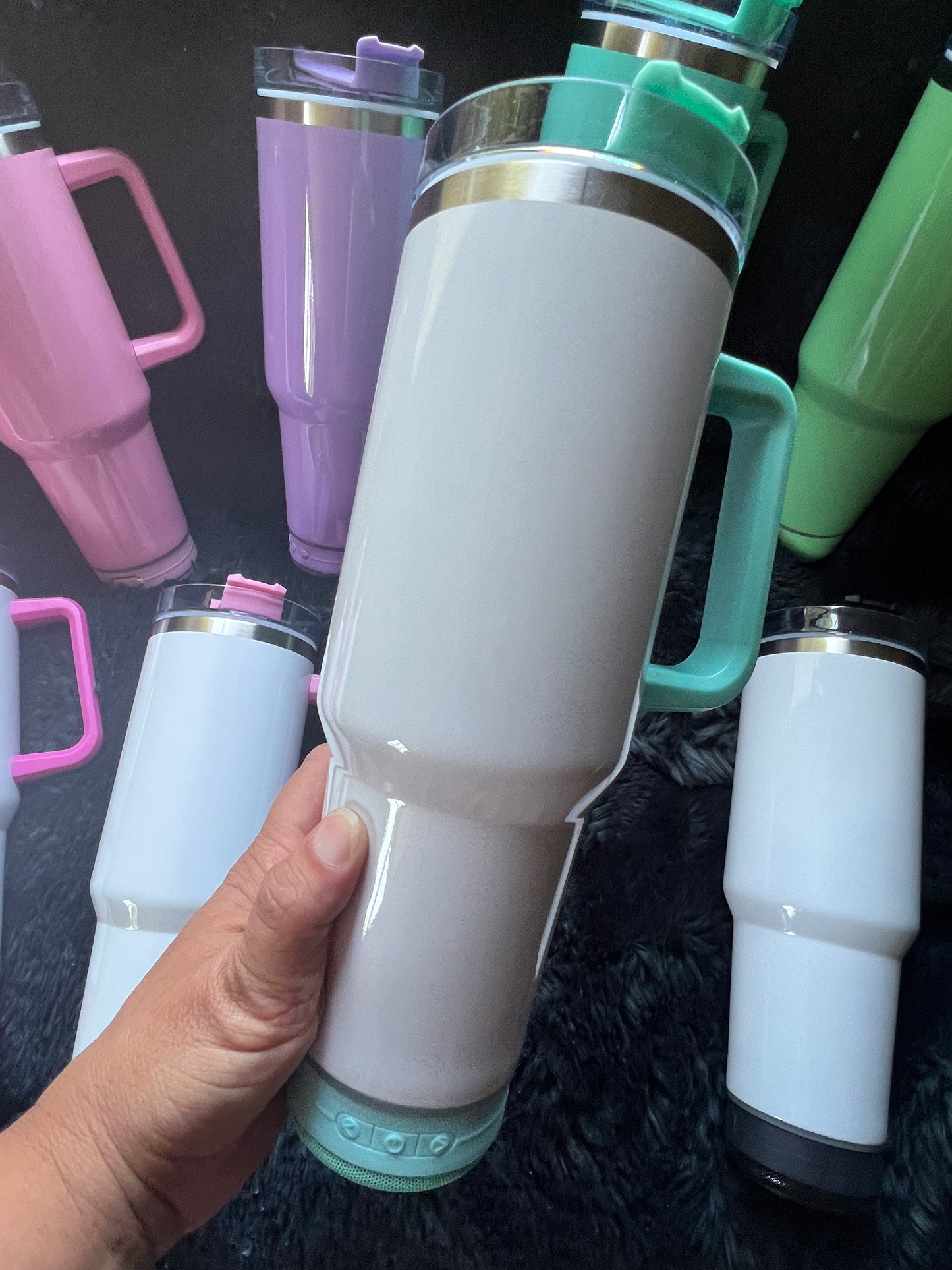 IN STOCK Bluetooth Speaker Sublimation 40 oz Tumbler - Tumbler with Handle  - WHOLESALE