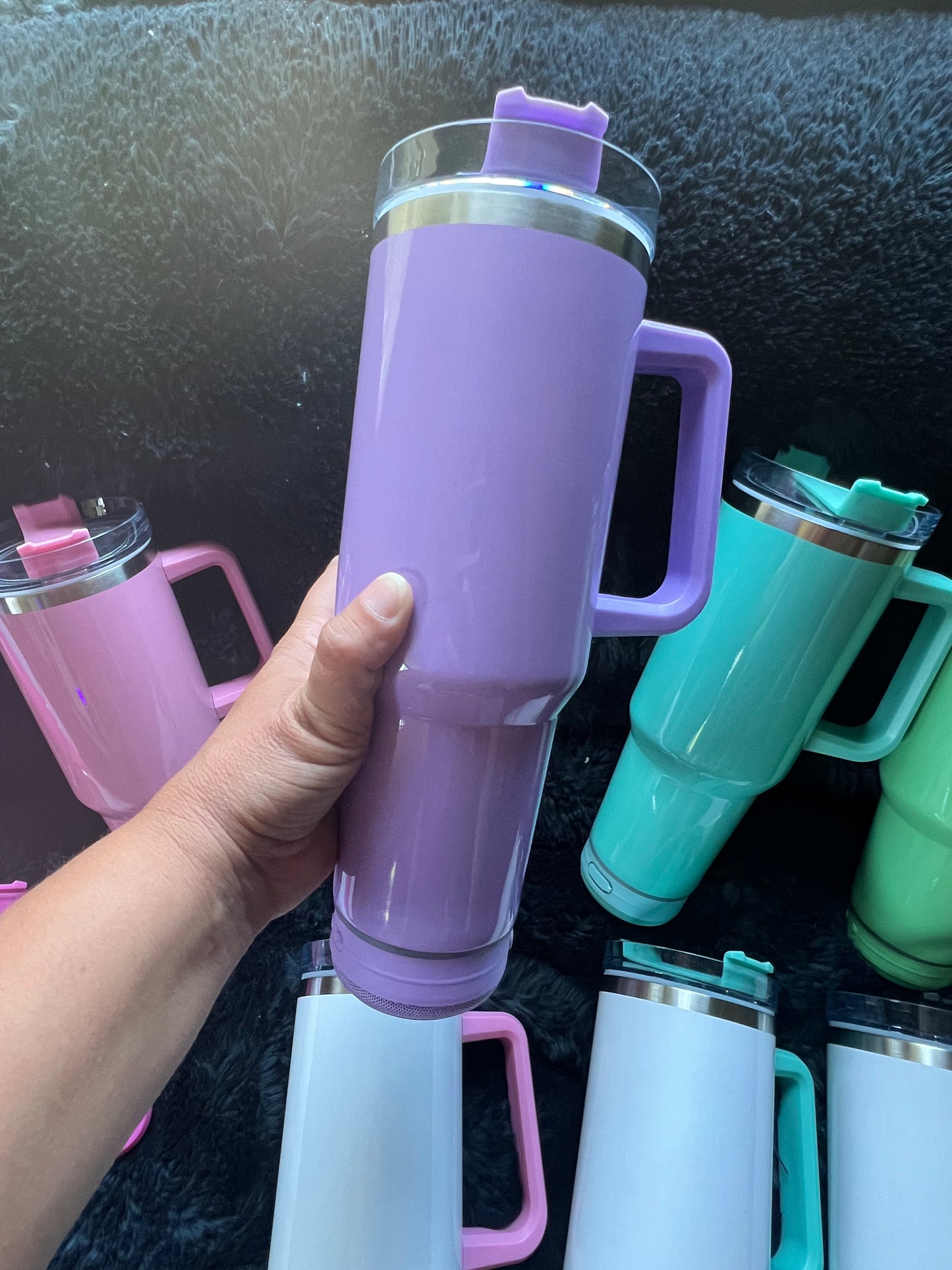 IN STOCK Bluetooth Speaker Sublimation 40 oz Tumbler - Tumbler with Handle  - WHOLESALE
