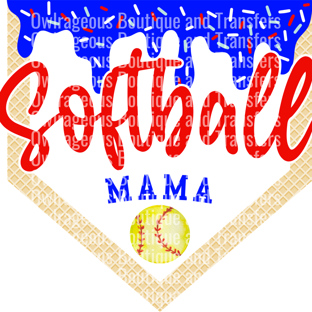 Softball mama red blue 300dpi