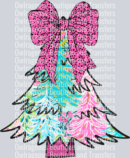 Pink dot bow tree