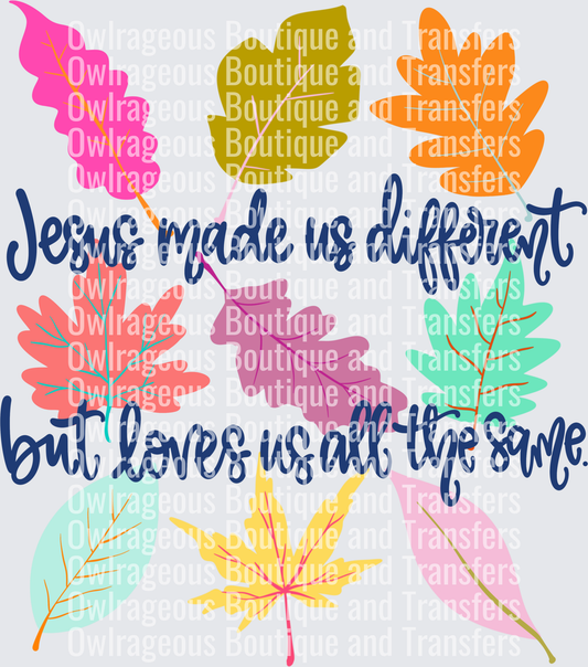 jesus made us different
