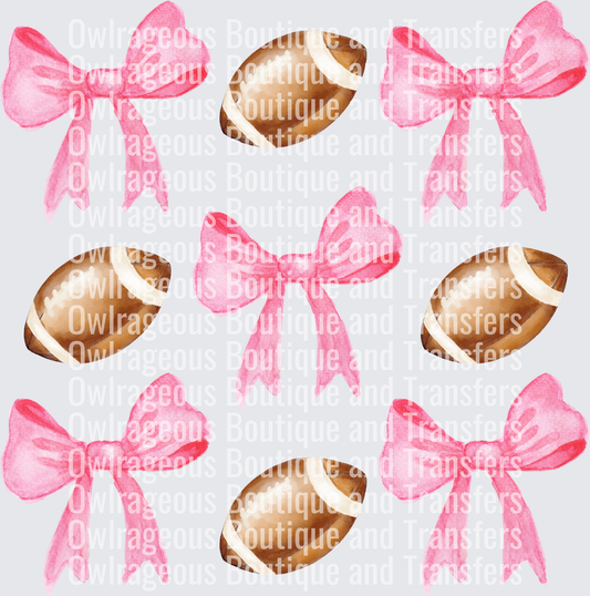 football Pink Bows 300dpi