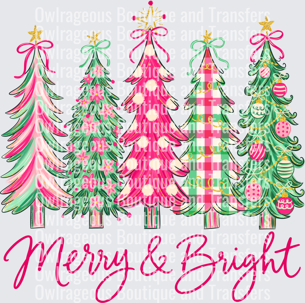 Merry and Bright Christmas Trees
