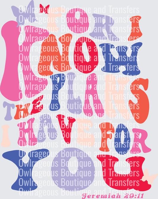 for i know the plans bubble letters bright
