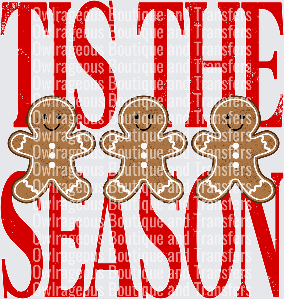 tistheseason-distressedstacked-gingerbreadtrio-red