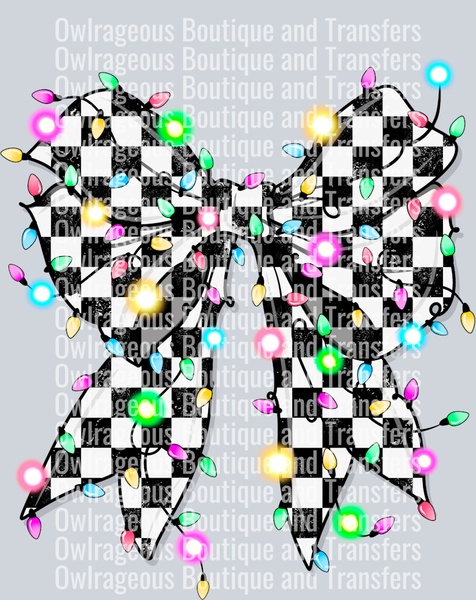Christmas light bow