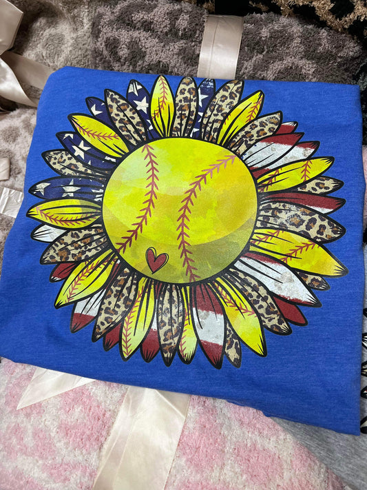 Softball Flower Tee