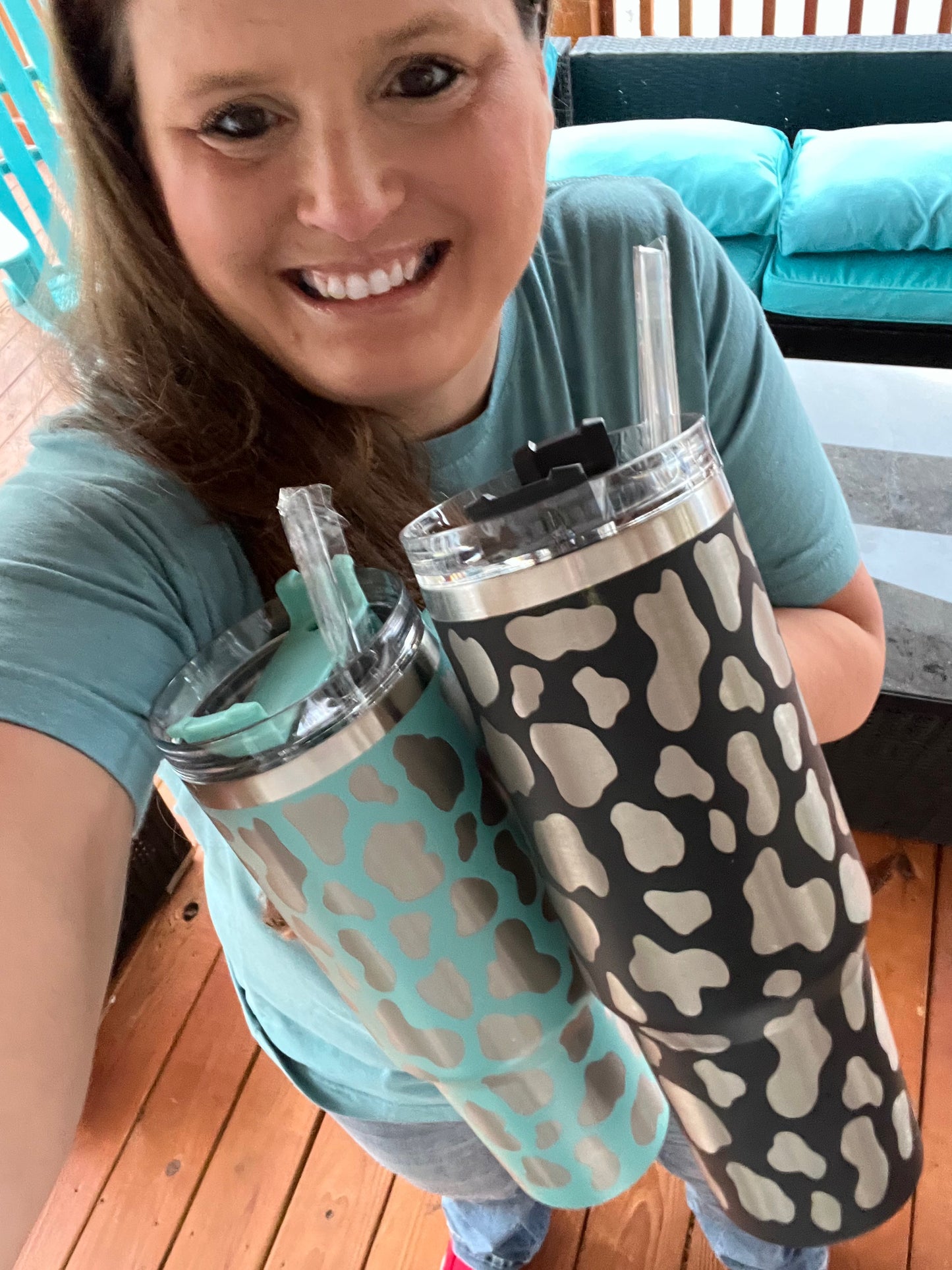 IN stock 40 oz tumblers (leopard, Cow, Solid)
